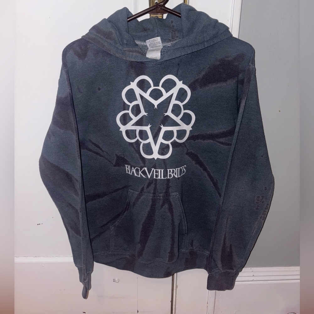Black Veil Brides tie dye grey hoodie small